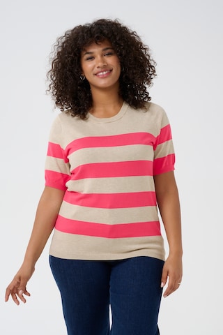 Pull-over 'KCLizzy' KAFFE CURVE en beige : devant