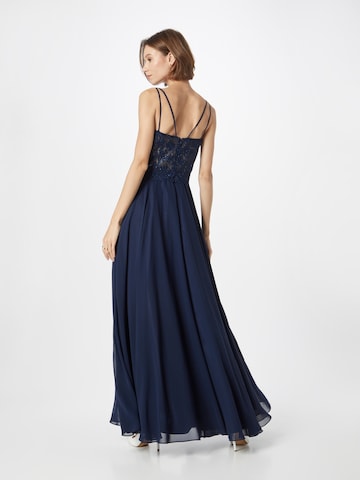 mascara Evening Dress in Blue