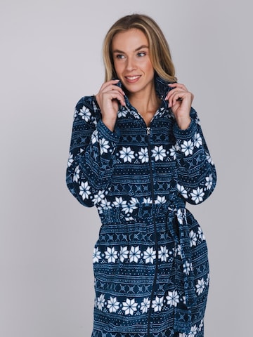 Rebelle Ochtendjas 'Snowy Sparkles' in Blauw
