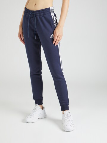 ADIDAS SPORTSWEAR Tapered Sportbroek '3S FL' in Blauw: voorkant