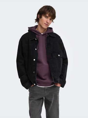 Only & Sons Regular Fit Sweatshirt 'ONSCERES' in Lila: Vorderseite