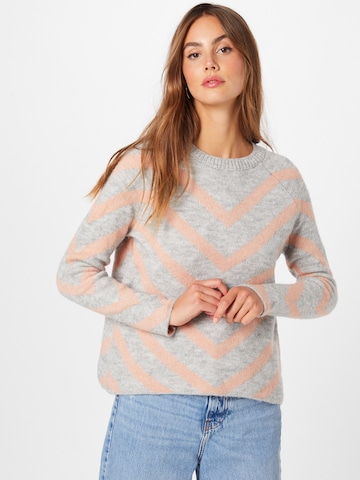 ONLY Пуловер 'LELIZA' в сиво: отпред