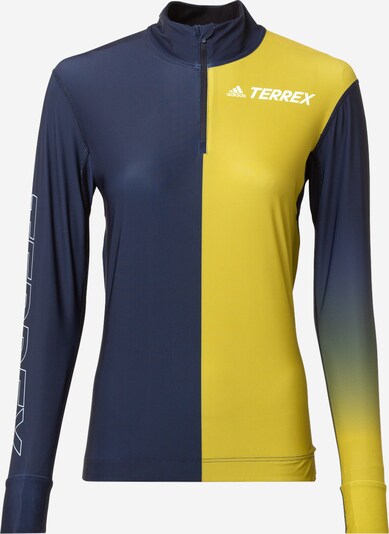 adidas Terrex Функционална тениска в синьо / маслина, Преглед на продукта