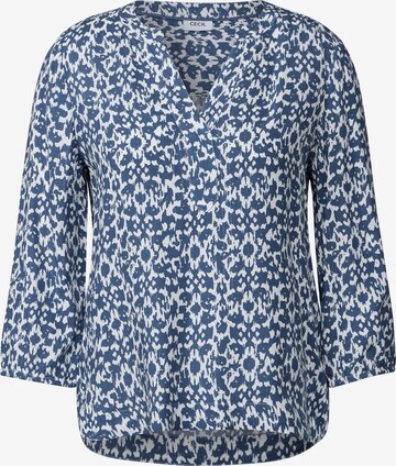CECIL Print-Bluse mit Glitzer in Weiß: Vorderseite