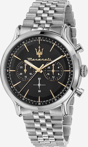 Maserati Uhr 'Epoca' in Silber: predná strana