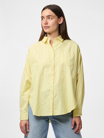 PIECES Bluse 'PCFemme' i gul: forside