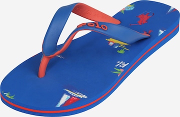 Flip-flops de la Polo Ralph Lauren pe albastru: față