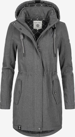 Peak Time Raincoat in Grey: front