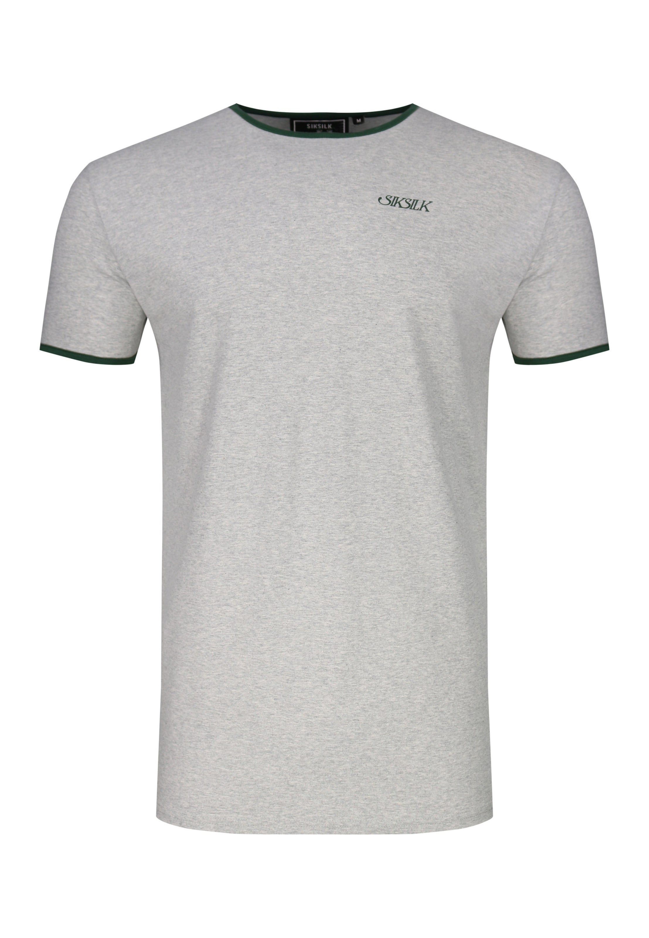 SikSilk - Camiseta 'Ringer' en gris: frente