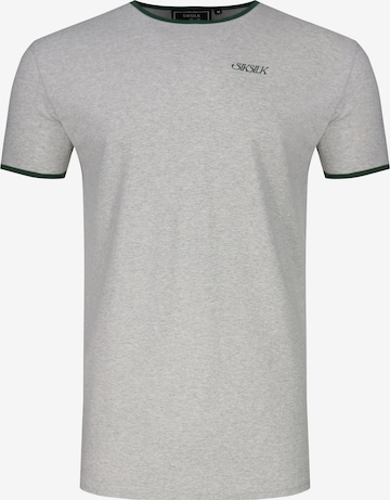 SikSilk Koszulka 'Ringer' w kolorze szary: przód