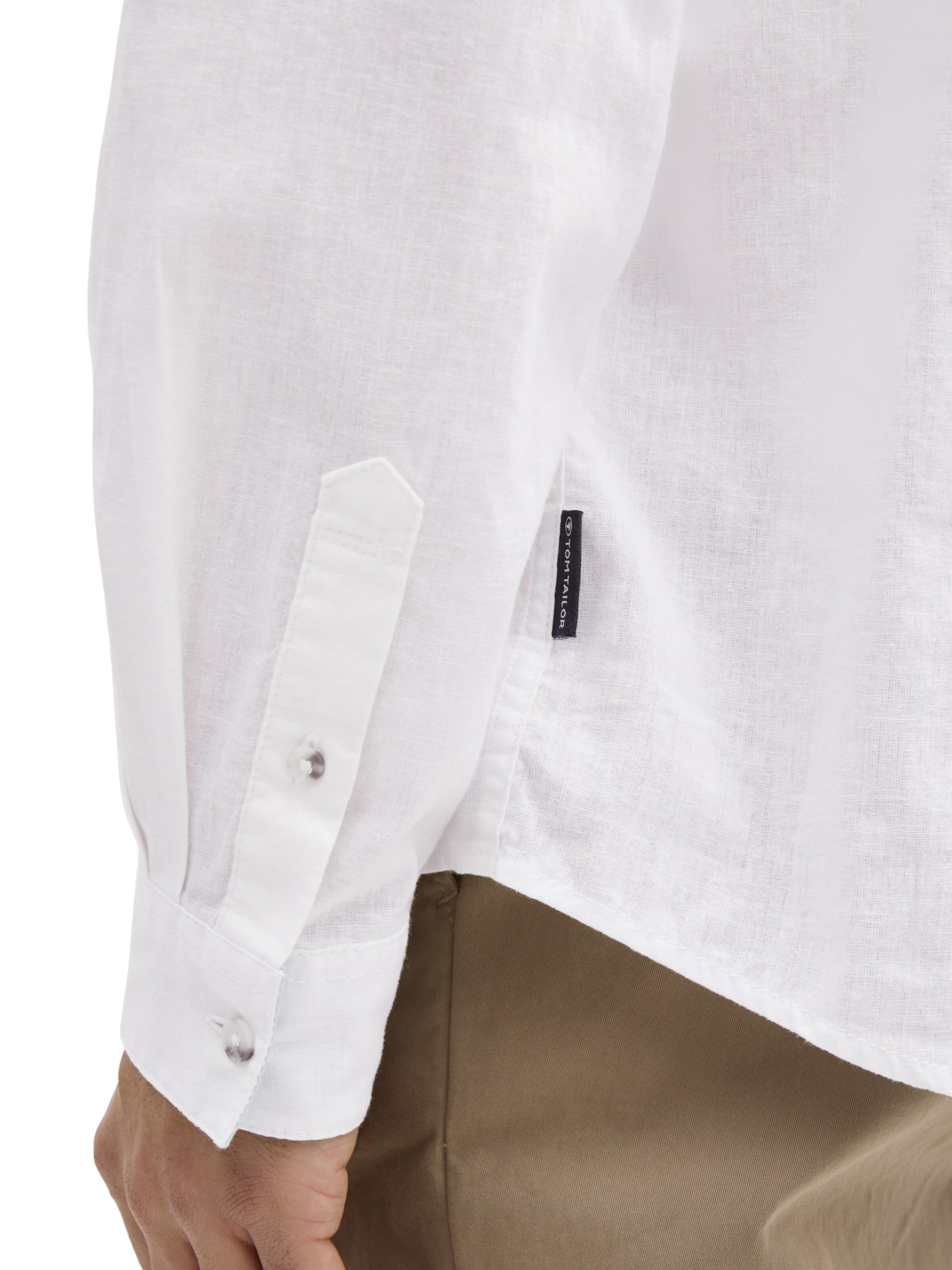 TOM TAILOR Regular Fit Skjorte i hvid