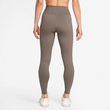 NIKE Skinny Workout Pants 'One' in Brown