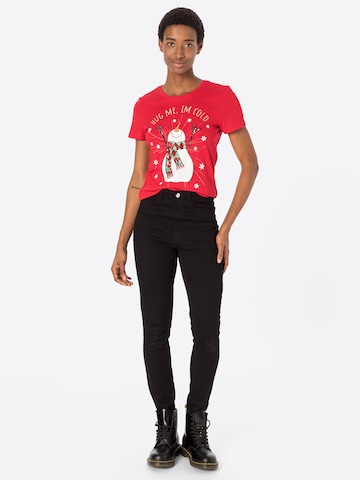 ONLY - Camisa 'YRSA' em vermelho