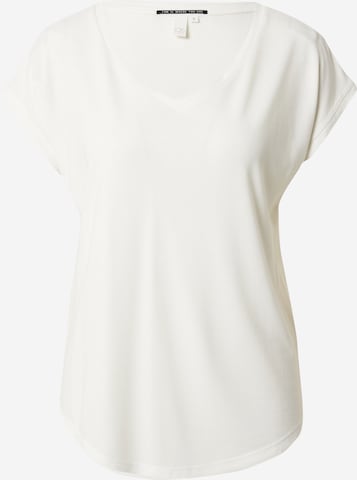 QS T-shirt i beige: framsida