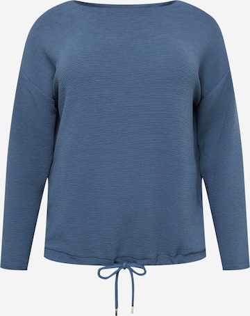 Tom Tailor Women + Sweatshirt in Blauw: voorkant