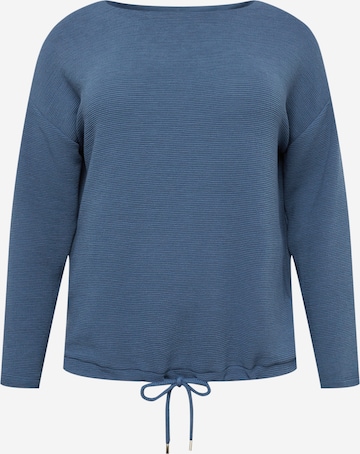 Tom Tailor Women + Sweatshirt in Blue: front