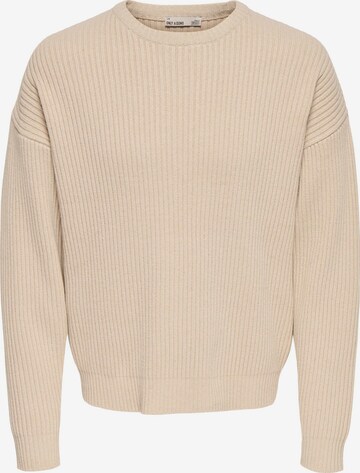 Only & Sons Sweater 'ONSArlok' in Beige: front