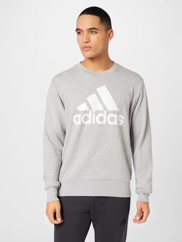 ADIDAS SPORTSWEAR Sportsweatshirt 'Essentials French Terry Big Logo' in Grijs: voorkant