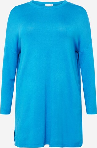 Fransa Curve - Pullover 'BLUME' em azul: frente