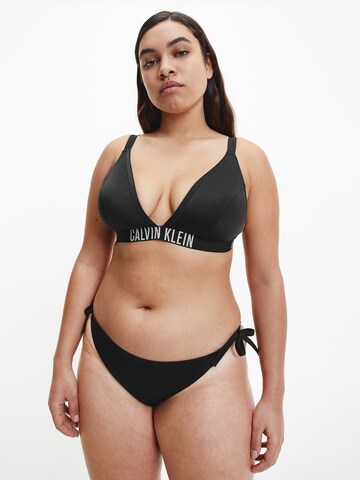 Calvin Klein Swimwear Plus Triangel Bikinitop 'Intense Power' in Schwarz