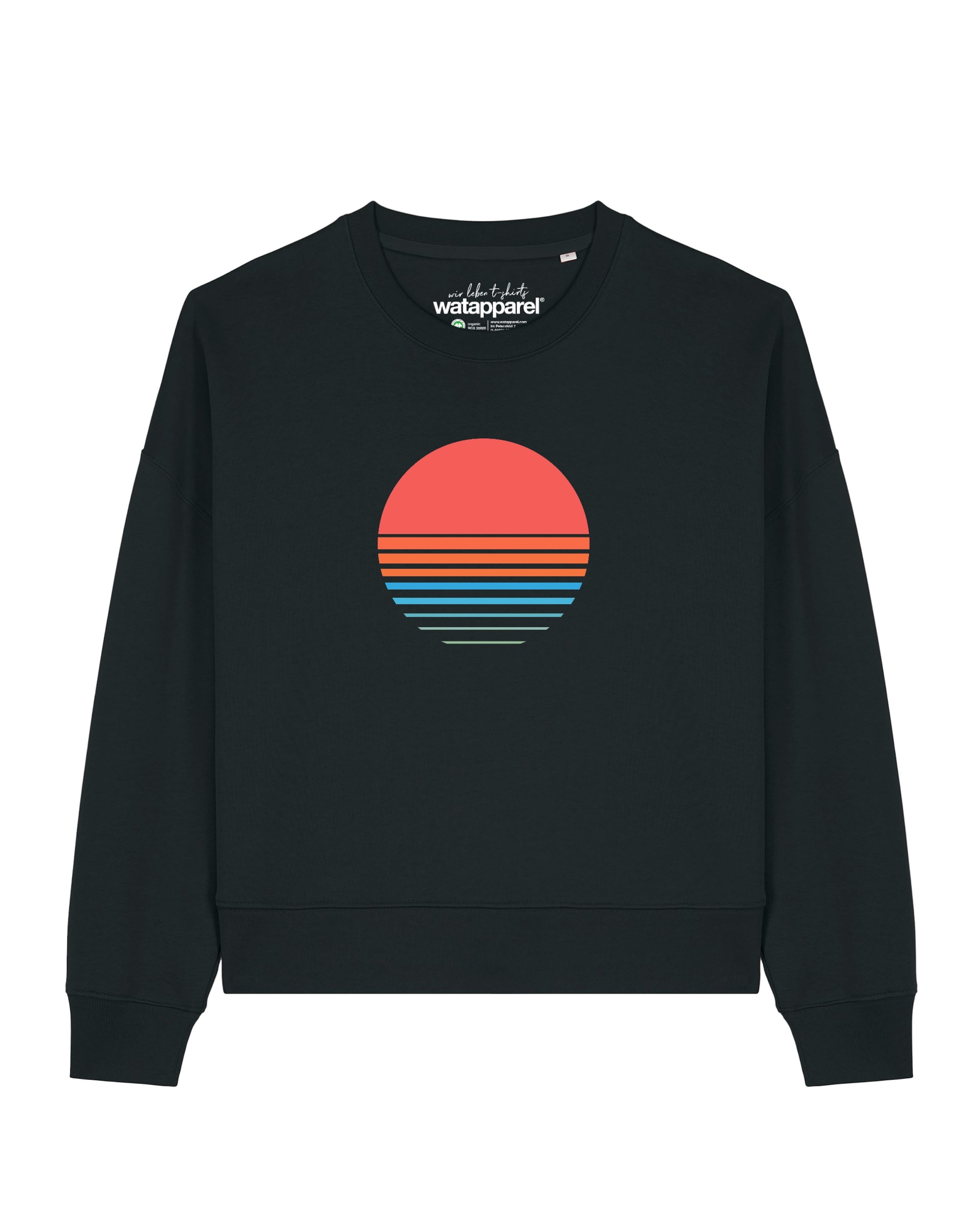 Watapparel Sweatshirt 'Abstract 03' in Schwarz: Vorderseite