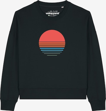 Watapparel Sweatshirt 'Abstract 03' in Schwarz: Vorderseite