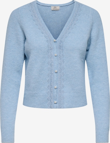 JDY Gebreid vest 'JDYFRANCIE' in Blauw: voorkant