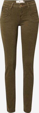 FREEMAN T. PORTER Slimfit Kalhoty 'Alexa' – zelená: přední strana