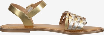 Sandales à lanières Kickers en or