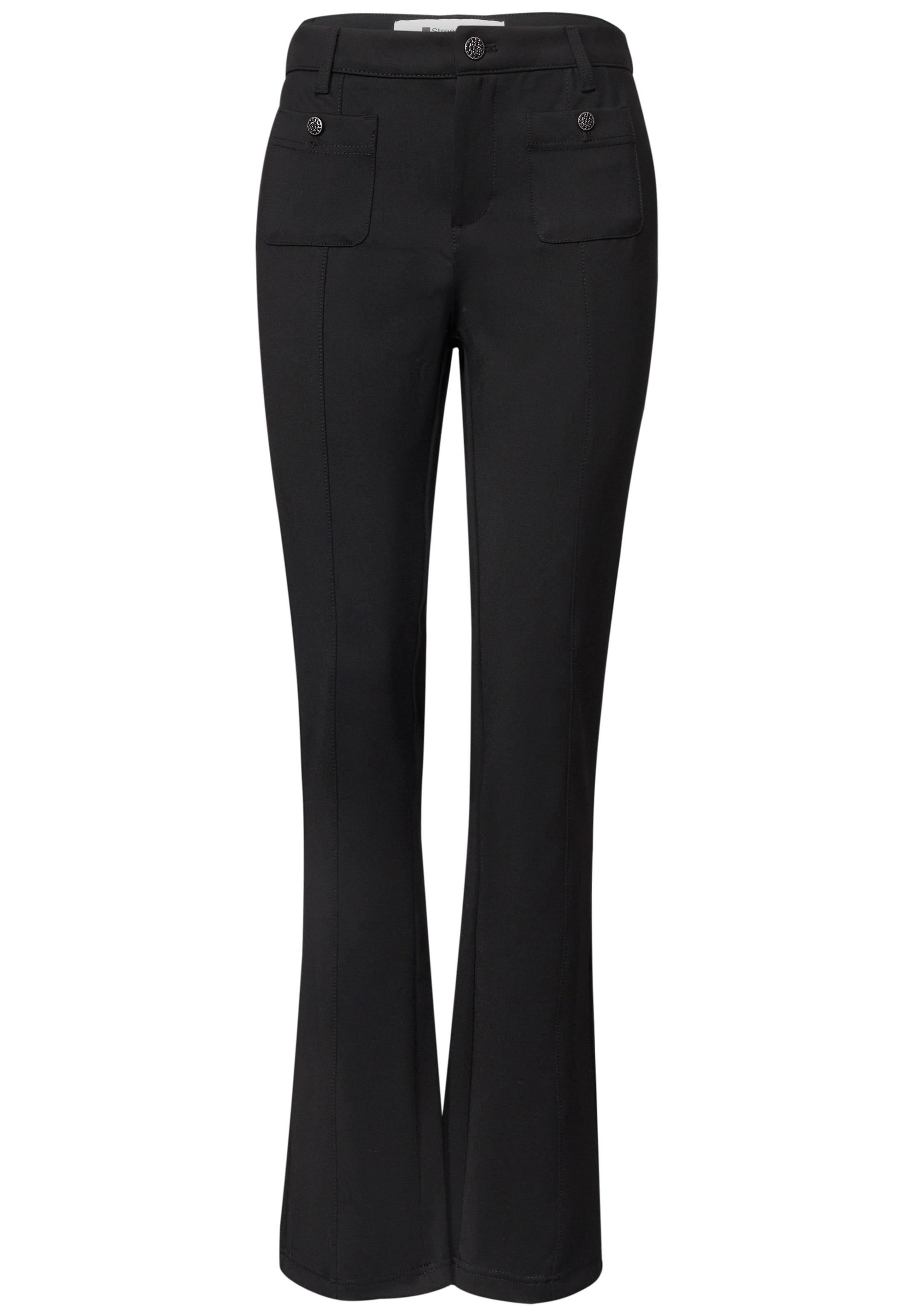 STREET ONE Bootcut Hose in Schwarz: Vorderseite