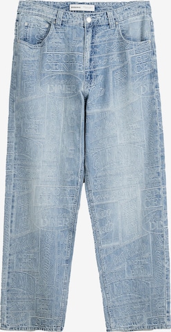 Bershka Bootcut Jeans in Blauw: voorkant