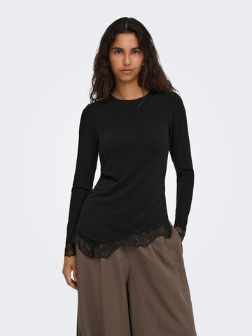Haut 'ONLGLAMOUR' ONLY en noir : devant