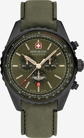 SWISS MILITARY HANOWA Analoog horloge 'AFTERBURN CHRONO' in Groen: voorkant