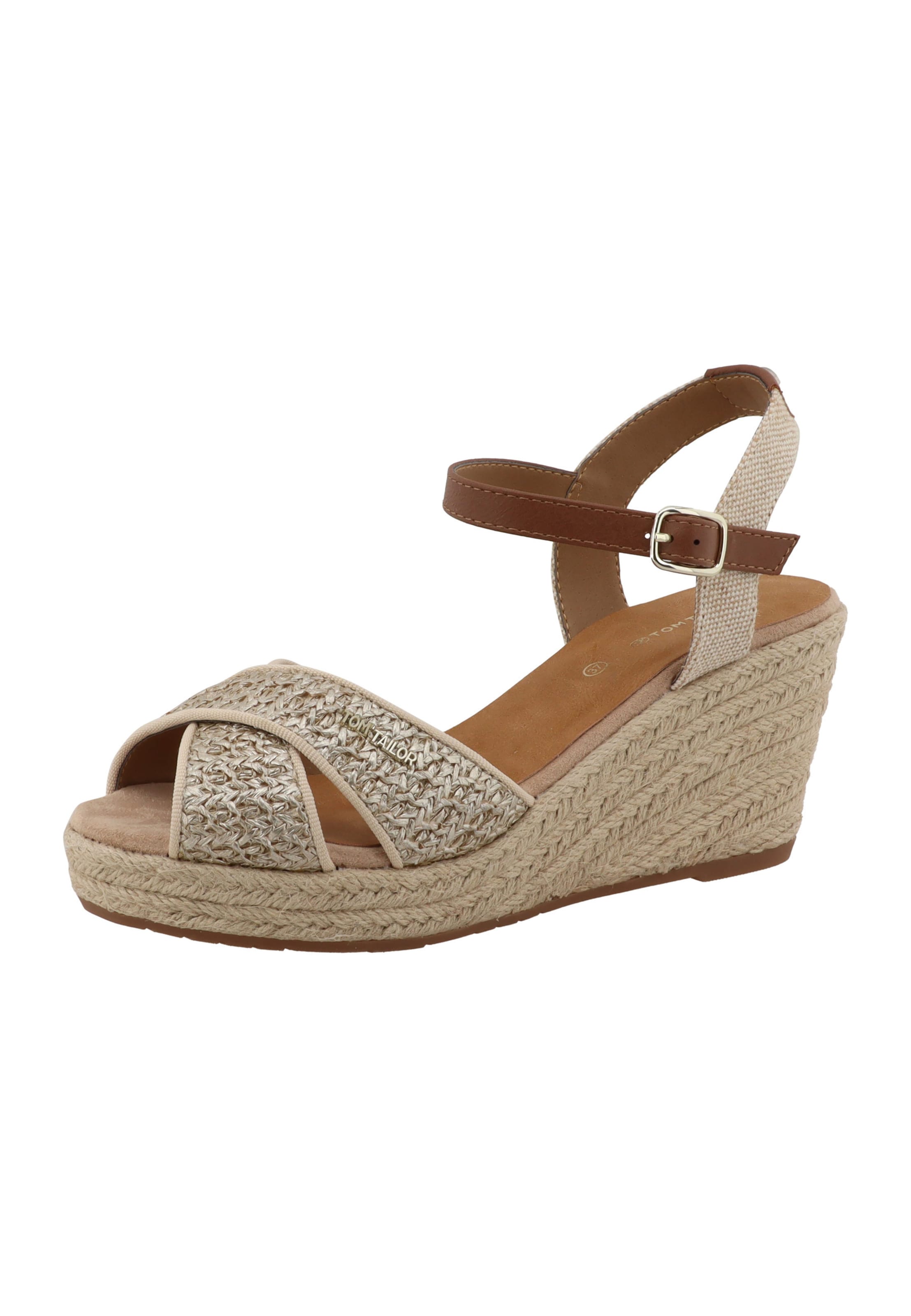 TOM TAILOR Sandal in Beige: front