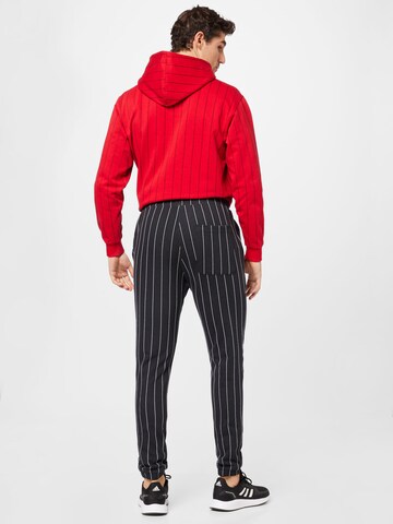 ADIDAS SPORTSWEAR Slimfit Παντελόνι φόρμας 'Pinstripe Fleece' σε μαύρο