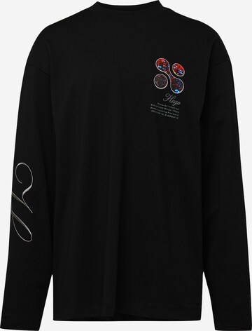 HUGO Sweatshirt 'Deaside' in Black: front