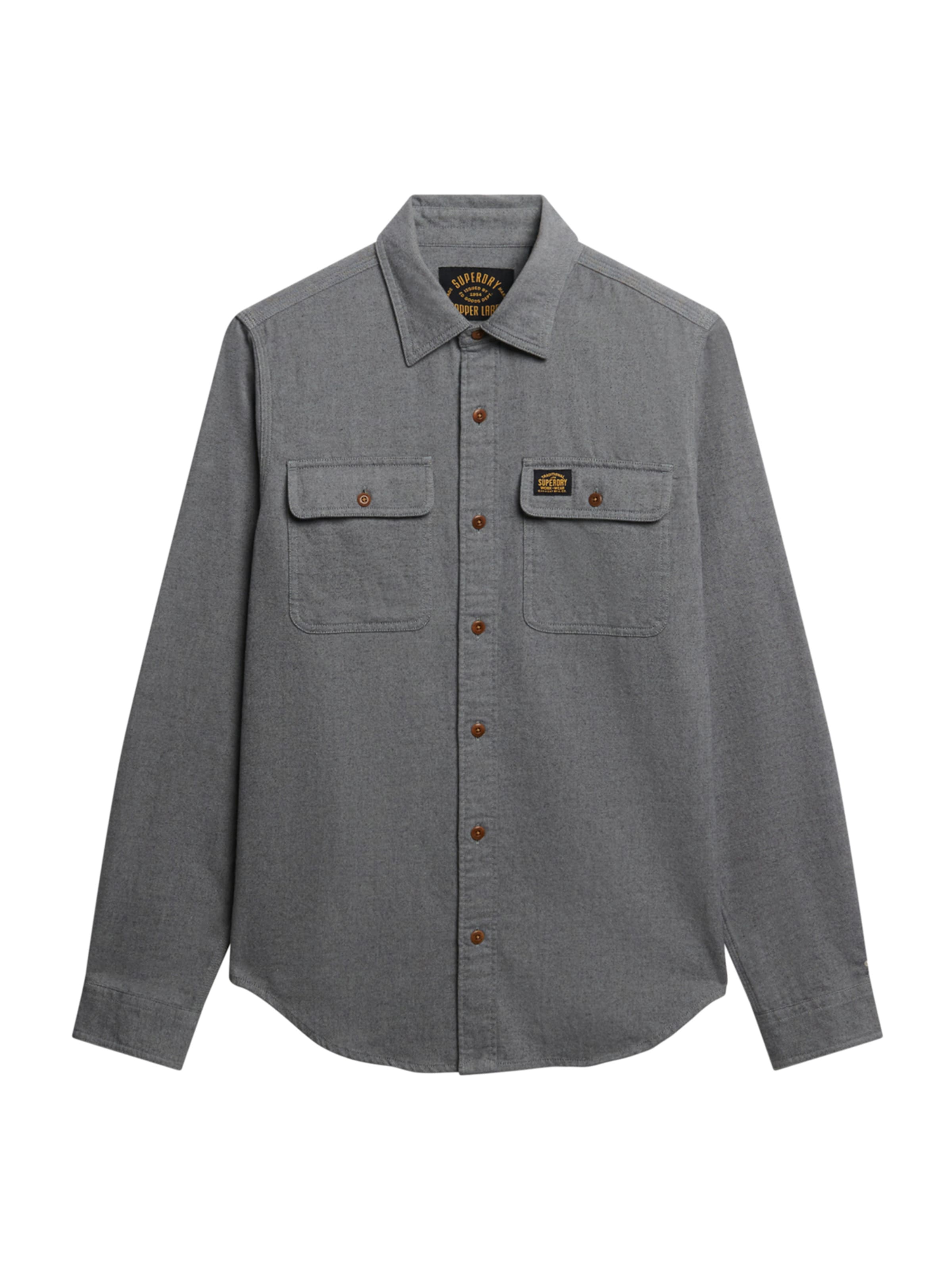 Regular fit Cămașă de la Superdry pe gri: față