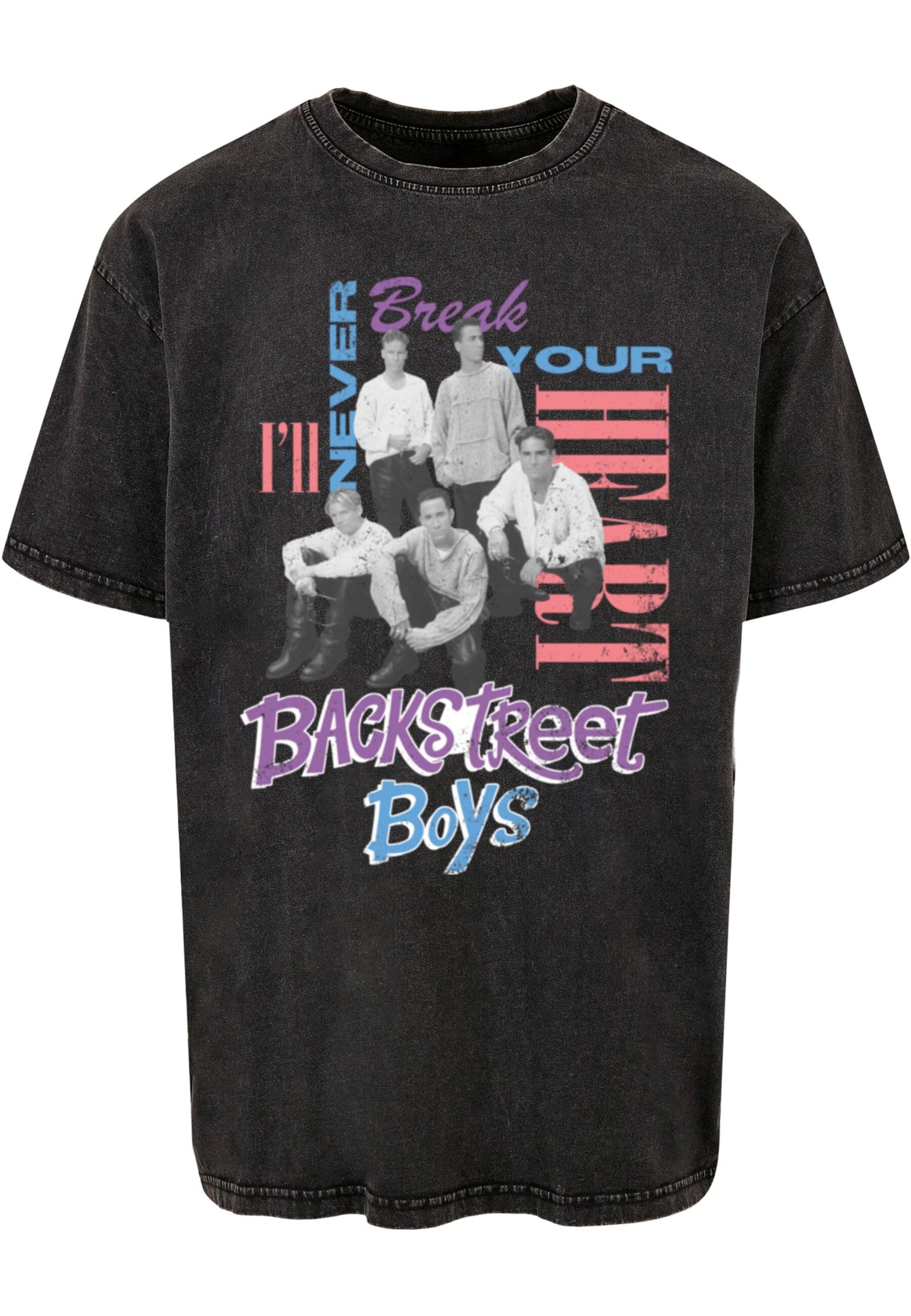 Merchcode T-Shirt 'Backstreet Boys - INBYH' in Grau: Vorderseite