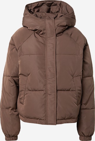 ICHI Winter Jacket in Brown: front