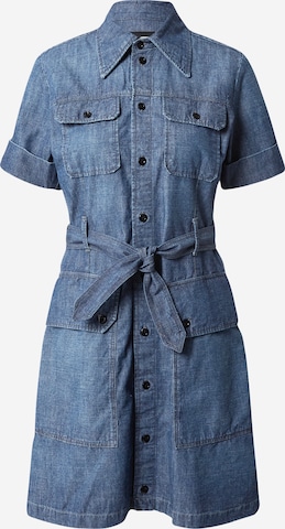 Robe-chemise G-Star RAW en bleu : devant