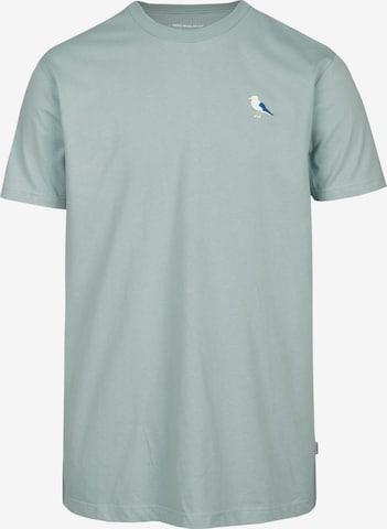 Cleptomanicx T-Shirt 'Embro Gull' in Blau: Vorderseite