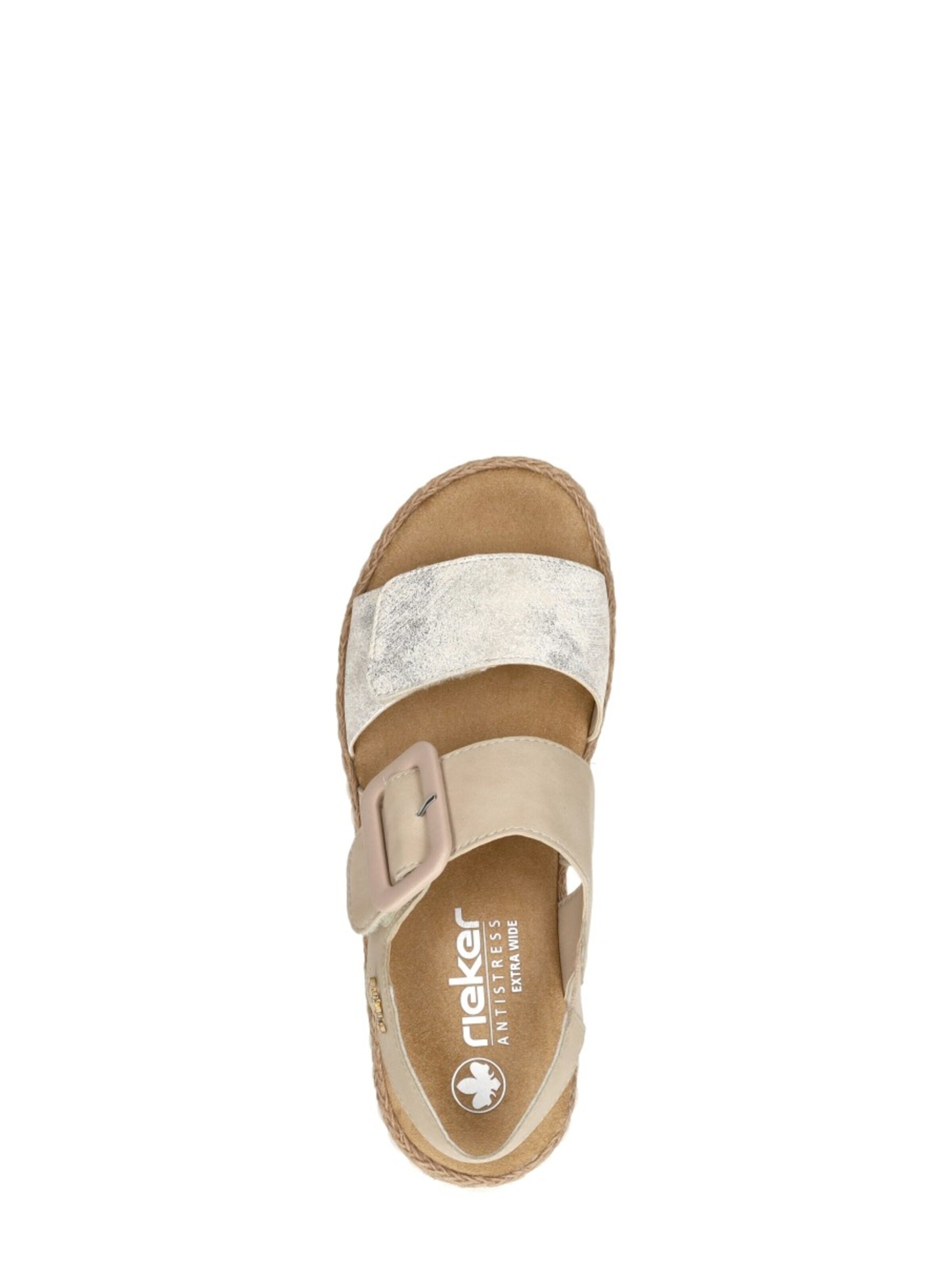 Rieker Sandal 'Sandalen Plat' in Beige