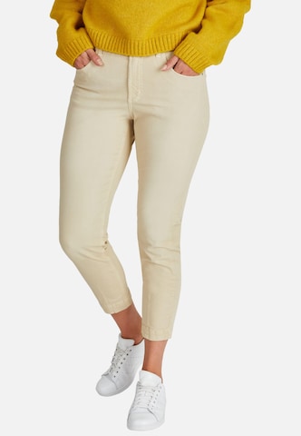 Angels Regular Slim Fit Jeans Jeans Tama Cropped mit teilelastischem Bund in Beige: predná strana