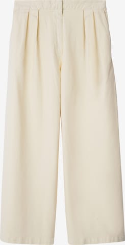 Wide leg Pantaloni con pieghe di Adolfo Dominguez in beige: frontale