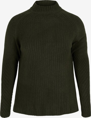 Zizzi Sweater 'MCOMFY' in Green: front