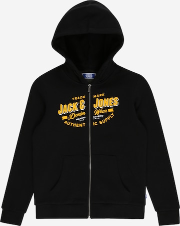 Giacca di felpa di Jack & Jones Junior in nero: frontale