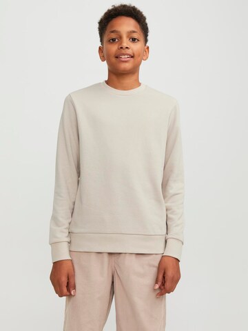 Sweat 'JJEBradley' Jack & Jones Junior en beige : devant