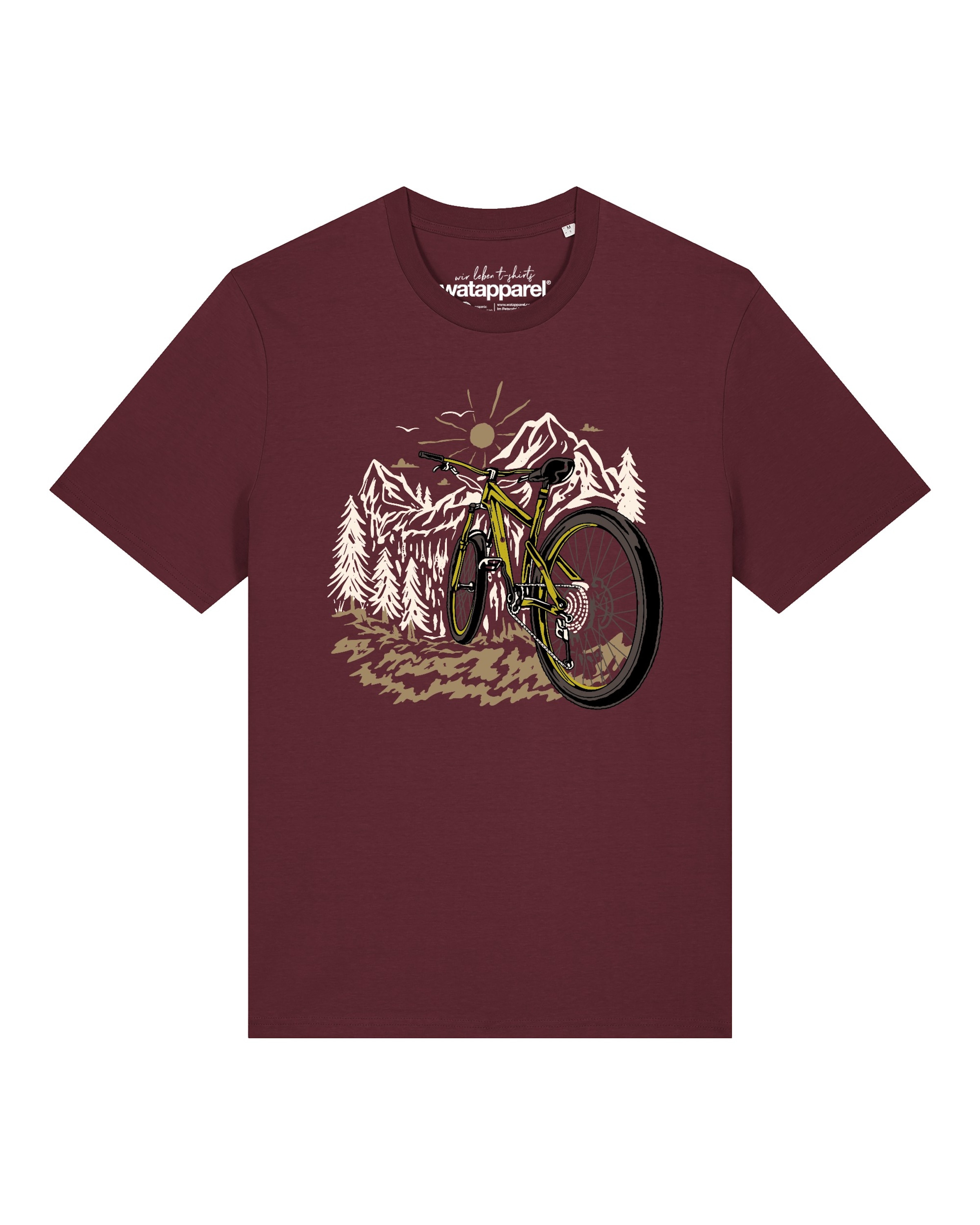 T-Shirt 'Mountainbike Und Berge' Watapparel en rouge : devant