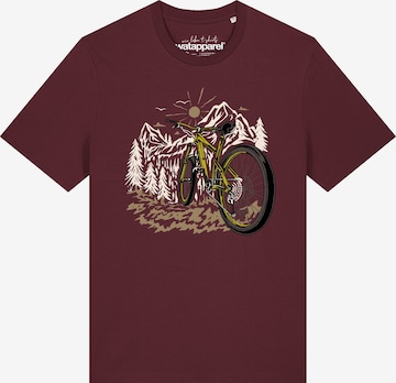 Watapparel Shirt 'Mountainbike Und Berge' in Red: front