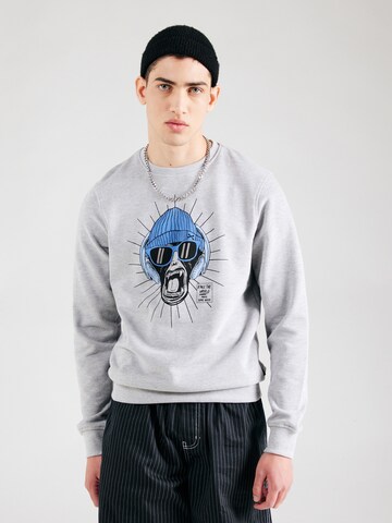BLEND Sweatshirt 'JASIR' in Grey: front